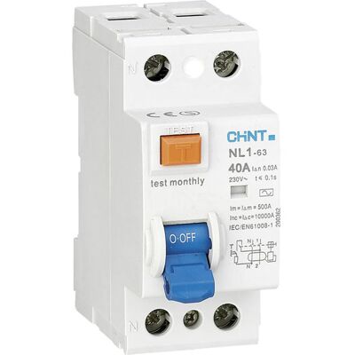 Chint 200368 Residual Current Breaker - 4-Pole 25A Type A Chint 200368 Residual Current Breaker - 4-Pole 25A Type A