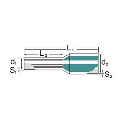 Weidmüller 9036220000 Blue Partially Insulated Wire End Cap - 2.5 mm² Weidmüller 9036220000 Blue Partially Insulated Wire End Cap - 2.5 mm²