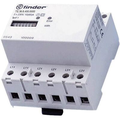 Finder 7E.56.8.400.0010 Digital Triphasic Energy Meter - MID Approved Finder 7E.56.8.400.0010 Digital Triphasic Energy Meter - MID Approved
