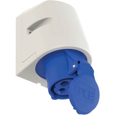PCE Wall Socket 16A 3P IP44 Blue - Electrical Outlet PCE Wall Socket 16A 3P IP44 Blue - Electrical Outlet