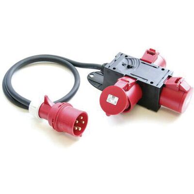 PCE Sirox Power Distributor - 32A, 3 CEE, 1.5m Cable - Power Distributor PCE Sirox Power Distributor - 32A, 3 CEE, 1.5m Cable - Power Distributor