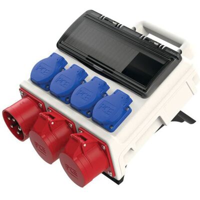 PCE Power Distributor - 63A, IP44, 5-pin, 2m Cable PCE Power Distributor - 63A, IP44, 5-pin, 2m Cable