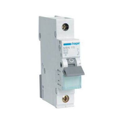 Hager MBN113 1-Pole 13A Circuit Breaker - IP2X Protection Hager MBN113 1-Pole 13A Circuit Breaker - IP2X Protection