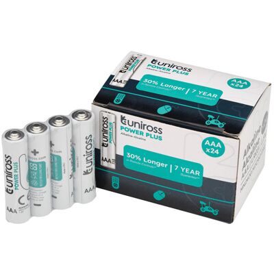 Uniross 21605 LR03 AAA Power Plus Alkaline Batteries (Pack of 40) Uniross 21605 LR03 AAA Power Plus Alkaline Batteries (Pack of 40)