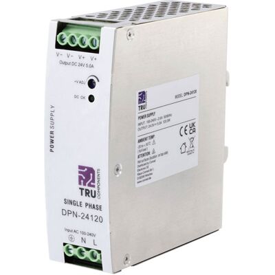 TruComponents TRU COMPONENTS TC-10580796 DIN Rail PSU 24V DC 5A 120W 1 output TruComponents TRU COMPONENTS TC-10580796 DIN Rail PSU 24V DC 5A 120W 1 output