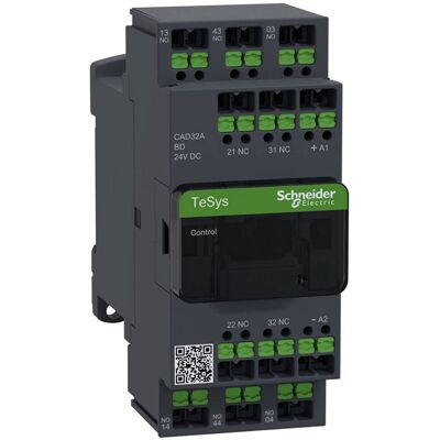 Schneider Electric CAD32ABL Auxiliary Contactor 3 makers 2 breaker... Schneider Electric CAD32ABL Auxiliary Contactor 3 makers 2 breaker...
