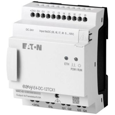 Eaton Easy E4 Control Module - 8 Digital Inputs, 4 Analog, 24V DC Eaton Easy E4 Control Module - 8 Digital Inputs, 4 Analog, 24V DC