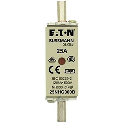 Eaton 25NHG000B Fuse - Mechanical Safety Display - 25A Eaton 25NHG000B Fuse - Mechanical Safety Display - 25A