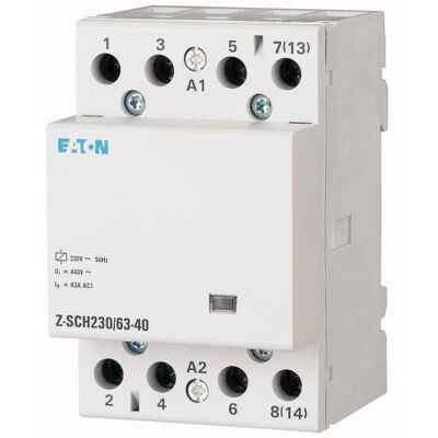Eaton Z-SCH230/63-04 Contactor - 230V, 63A, 4 NO contacts Eaton Z-SCH230/63-04 Contactor - 230V, 63A, 4 NO contacts