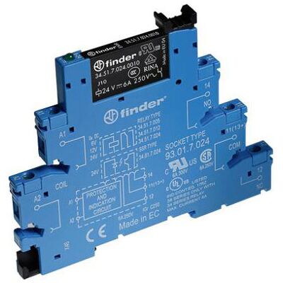Finder 38.51.0.060.5060 Relay - 60V, 6A, DIN mount Finder 38.51.0.060.5060 Relay - 60V, 6A, DIN mount