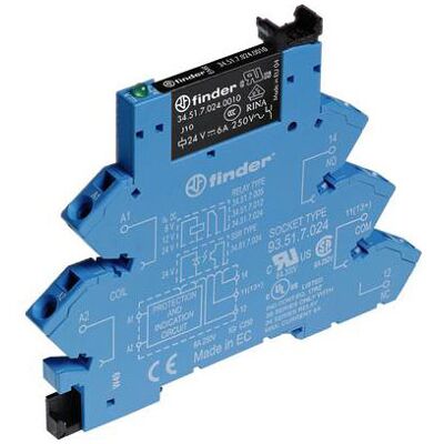 Finder 38.61.3.240.0060 Relay - 6A, 230V/AC, 1 Change-over Contact Finder 38.61.3.240.0060 Relay - 6A, 230V/AC, 1 Change-over Contact