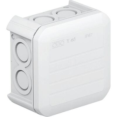 OBO Bettermann Light Gray Junction Box - Square, IP67, for 20mm conduit OBO Bettermann Light Gray Junction Box - Square, IP67, for 20mm conduit