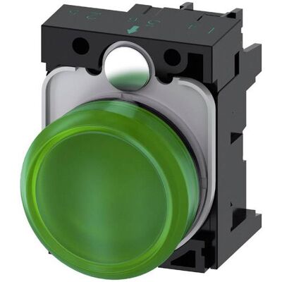 Siemens Indicator Light - 22mm Green LED, Plastic, Round - Indicator Light Siemens Indicator Light - 22mm Green LED, Plastic, Round - Indicator Light