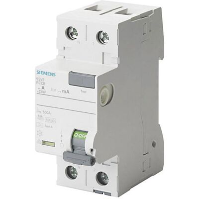 Siemens 5SV33126KL RCCB 2-pin Type A 25A 0.03A 230V FI Switch Siemens 5SV33126KL RCCB 2-pin Type A 25A 0.03A 230V FI Switch