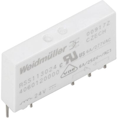 Weidmüller RSS113024F Relay - 24V DC, 6A, White - Automation Weidmüller RSS113024F Relay - 24V DC, 6A, White - Automation
