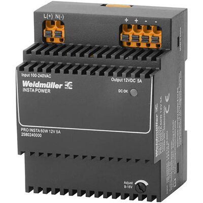 Weidmüller 2580240000 PRO INSTA SMPSU 60W 12V 5A industrial power ... Weidmüller 2580240000 PRO INSTA SMPSU 60W 12V 5A industrial power ...