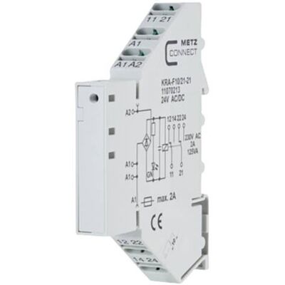 Metz Connect Coupling Module - 24V/AC/DC, 2 Contacts IP20 Metz Connect Coupling Module - 24V/AC/DC, 2 Contacts IP20