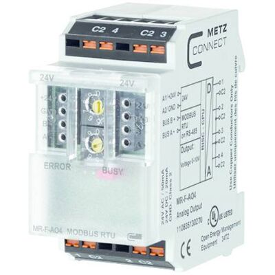 Metz Connect MR-F-AO4 - Modbus RTU Module - 4 Outputs Metz Connect MR-F-AO4 - Modbus RTU Module - 4 Outputs