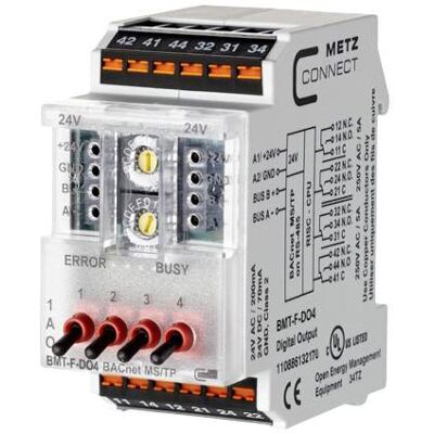 Metz Connect BMT-F-DO4 - BACnet MS/TP Module - 4 Outputs Metz Connect BMT-F-DO4 - BACnet MS/TP Module - 4 Outputs