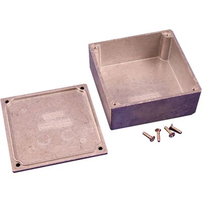 Hammond 1590Q Enclosure Natural - Diecast Aluminium - 120x120x34mm Hammond 1590Q Enclosure Natural - Diecast Aluminium - 120x120x34mm