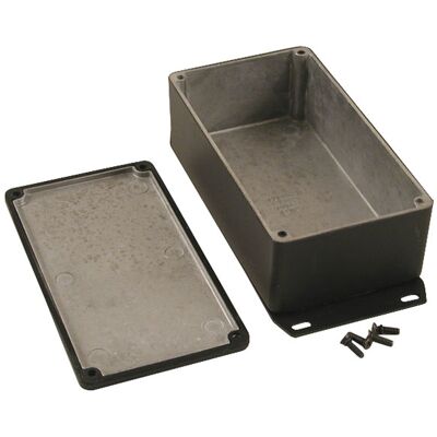 Hammond 1590WP1FBK Watertight Diecast Enclosure - Flanged Base - Black Hammond 1590WP1FBK Watertight Diecast Enclosure - Flanged Base - Black