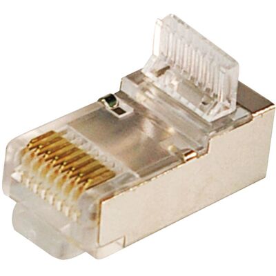 LogiLink Silver Shielded CAT 5E Modular Plug - Ethernet Connector LogiLink Silver Shielded CAT 5E Modular Plug - Ethernet Connector