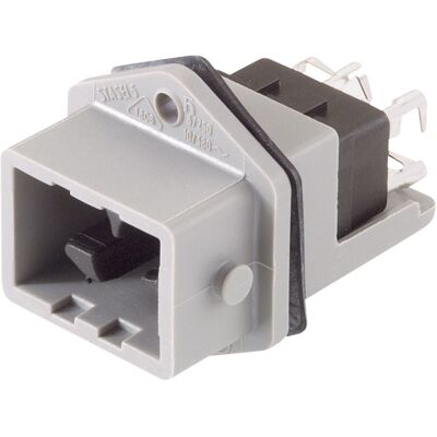 Hirschmann 931 697-106-1 Power Connector - VDE, 5 + PE, Grey, Vertical Mount Hirschmann 931 697-106-1 Power Connector - VDE, 5 + PE, Grey, Vertical Mount
