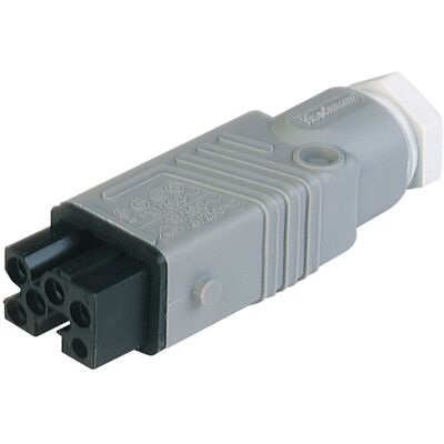 Hirschmann 931 691-106-1 Power Connector, Straight, Grey - Power Connector Hirschmann 931 691-106-1 Power Connector, Straight, Grey - Power Connector