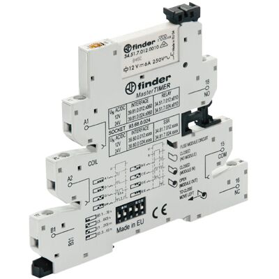 Finder 39.81.0.024.0060 Smart Relay Module - 6A, 24VAC/DC, Timer, DIN Mount Finder 39.81.0.024.0060 Smart Relay Module - 6A, 24VAC/DC, Timer, DIN Mount