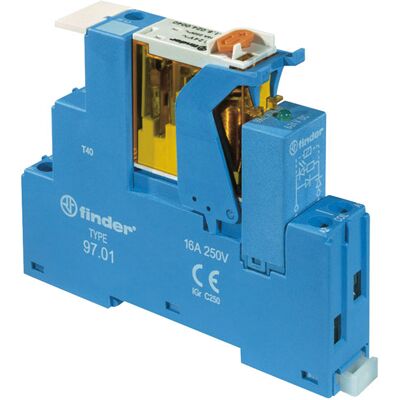 Finder 4C.01.9.024.4050 Relay - 24V DC, 1CO Finder 4C.01.9.024.4050 Relay - 24V DC, 1CO
