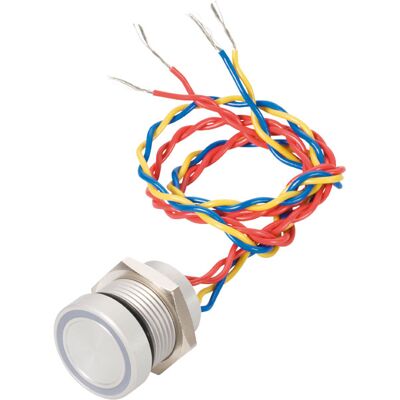 APEM PBARAAFB000K0B Blue 19mm IP69K Vandal Resistant Piezo Switch - SPST APEM PBARAAFB000K0B Blue 19mm IP69K Vandal Resistant Piezo Switch - SPST