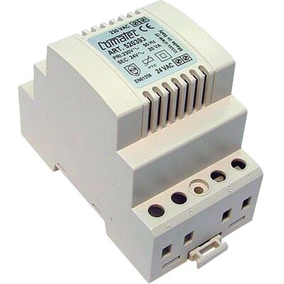 Comatec TBD202024P 20W Din Rail Transformer 230VAC 24VAC 0.8A Comatec TBD202024P 20W Din Rail Transformer 230VAC 24VAC 0.8A