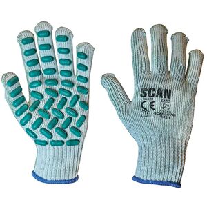 Scan L8500 Vibration Resistant Latex Foam Gloves - M (Size 8) Scan L8500 Vibration Resistant Latex Foam Gloves - M (Size 8)