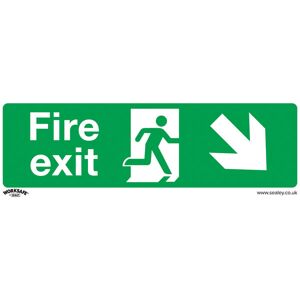 Worksafe SS36P1 Safety Sign Fire Exit (Down Right) - Rigid Plastic Worksafe SS36P1 Safety Sign Fire Exit (Down Right) - Rigid Plastic