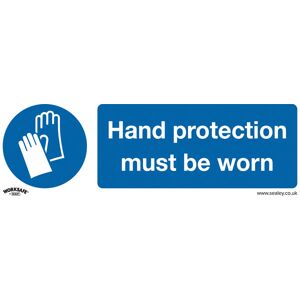 Worksafe SS6P1 Safety Sign Hand Protection Must Be Worn - Rigid Pl... Worksafe SS6P1 Safety Sign Hand Protection Must Be Worn - Rigid Pl...