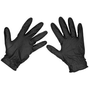 Sealey SSP57L Black Diamond Grip Thick Nitrile Powder-Free Gloves ... Sealey SSP57L Black Diamond Grip Thick Nitrile Powder-Free Gloves ...
