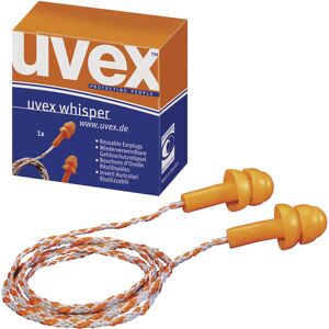 uvex 2111.201 Whisper Reusable Ear Plugs With Cord - 50 Pairs uvex 2111.201 Whisper Reusable Ear Plugs With Cord - 50 Pairs
