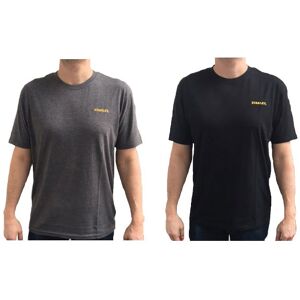 Stanley STW40026-123 T-Shirt Twin Pack Grey & Black - XL Stanley STW40026-123 T-Shirt Twin Pack Grey & Black - XL
