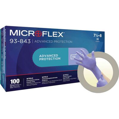 Ansell Microflex 93843060 Disposable Nitrile Gloves - XS Ansell Microflex 93843060 Disposable Nitrile Gloves - XS