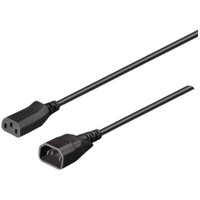 Bachmann Power Extension Cable - IEC 60320 C14 to C13 - 50cm - Black Bachmann Power Extension Cable - IEC 60320 C14 to C13 - 50cm - Black