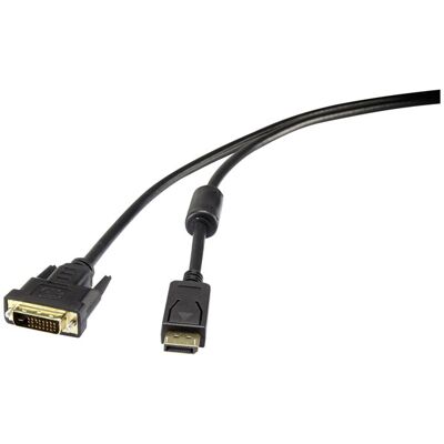 Renkforce DisplayPort Cable - 5m Black - Gold-plated contacts Renkforce DisplayPort Cable - 5m Black - Gold-plated contacts