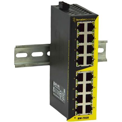 Brainboxes SW-7016 Hardened Industrial 16x 10/100 Ethernet Switch Brainboxes SW-7016 Hardened Industrial 16x 10/100 Ethernet Switch