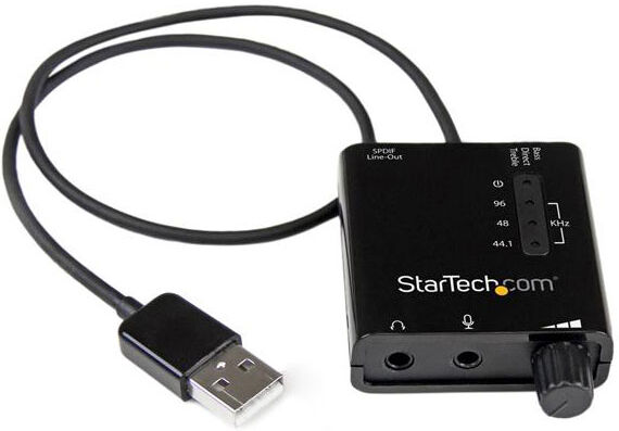 StarTech.com ICUSBAUDIO2D USB Stereo Audio Adapter External Sound Card