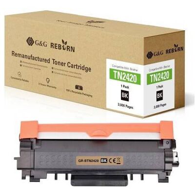 G&G Brother TN-2420 Black Compatible Remanufactured Toner - Printer Toner G&G Brother TN-2420 Black Compatible Remanufactured Toner - Printer Toner