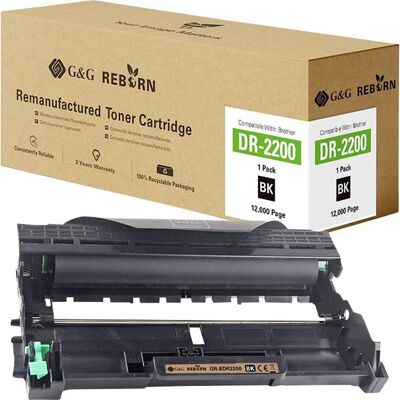 G&G Brother DR-2200 Toner/Drum - Black - 12000 Pages - Eco-Friendly G&G Brother DR-2200 Toner/Drum - Black - 12000 Pages - Eco-Friendly
