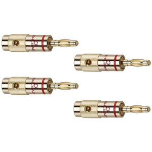 Oehlbach 3001 Banana Connector Gold 4 pieces 24K Gold-Plated for S... Oehlbach 3001 Banana Connector Gold 4 pieces 24K Gold-Plated for S...
