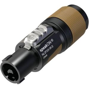 Neutrik NL2FXX-W-S Audio Jack Plug 2-pin Black-Brown Screw Terminals Neutrik NL2FXX-W-S Audio Jack Plug 2-pin Black-Brown Screw Terminals