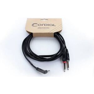 Cordial 14869 Audio Y-Adapter - 3.5mm to 6.3mm stereo - 5m Black Cordial 14869 Audio Y-Adapter - 3.5mm to 6.3mm stereo - 5m Black
