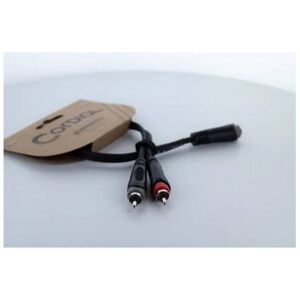Cordial 14889 Stereo Audio Y-Adapter Cable - 0.30m, Black Cordial 14889 Stereo Audio Y-Adapter Cable - 0.30m, Black