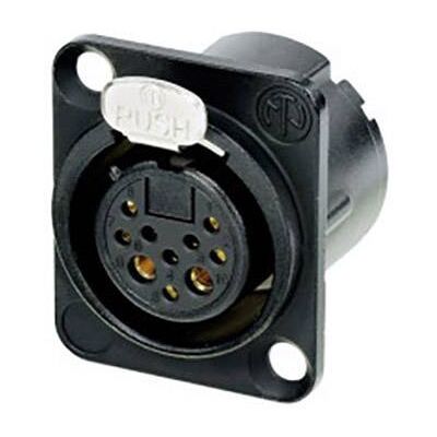 Neutrik NC10FD-LX-B-CON - 10-Pole XLR Female Connector - Flange Mount Neutrik NC10FD-LX-B-CON - 10-Pole XLR Female Connector - Flange Mount